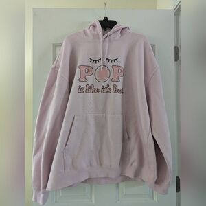 Lularoe Beimar Pink Hoodie with Graphic Design, 2X
